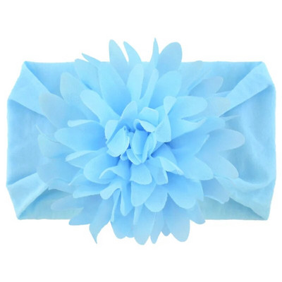 Нов сладък шифон с цветя Бебешка мека разтеглива лента за глава Новородено Широк възел Найлонови повязки за глава Бебешки момичета Шапки Реквизит за снимки