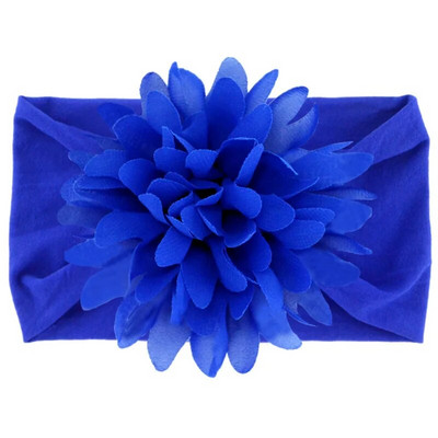 Нов сладък шифон с цветя Бебешка мека разтеглива лента за глава Новородено Широк възел Найлонови повязки за глава Бебешки момичета Шапки Реквизит за снимки