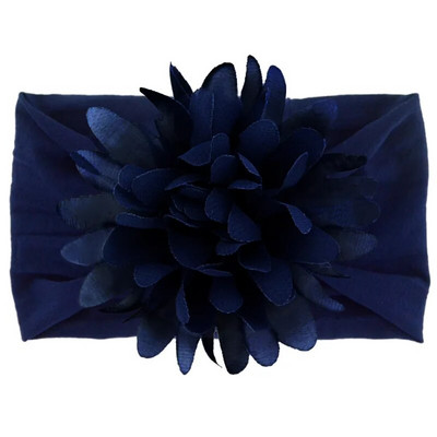 Нов сладък шифон с цветя Бебешка мека разтеглива лента за глава Новородено Широк възел Найлонови повязки за глава Бебешки момичета Шапки Реквизит за снимки