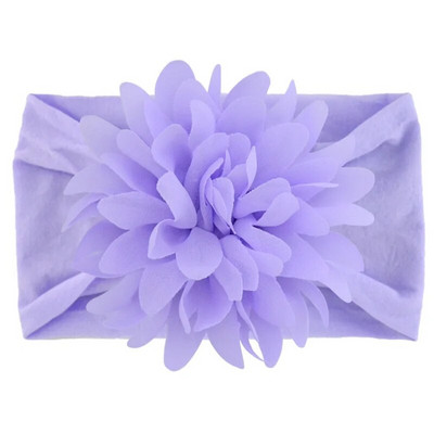 Нов сладък шифон с цветя Бебешка мека разтеглива лента за глава Новородено Широк възел Найлонови повязки за глава Бебешки момичета Шапки Реквизит за снимки