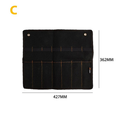 Meisli kandekott Lõuend Tasku tööriistarulli hoidik Mutrivõtme kott 4 taskut Korraldaja nugade vasarate jaoks.