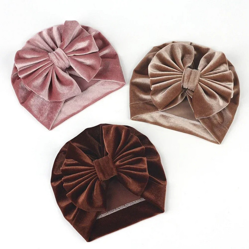 Uued beebitüdrukud, suur vibu sõlm, sametmüts, vastsündinu, turban, mütsid, lapsed, leopardid, fotorekvisiidid, kingitused, juuksetarvikud