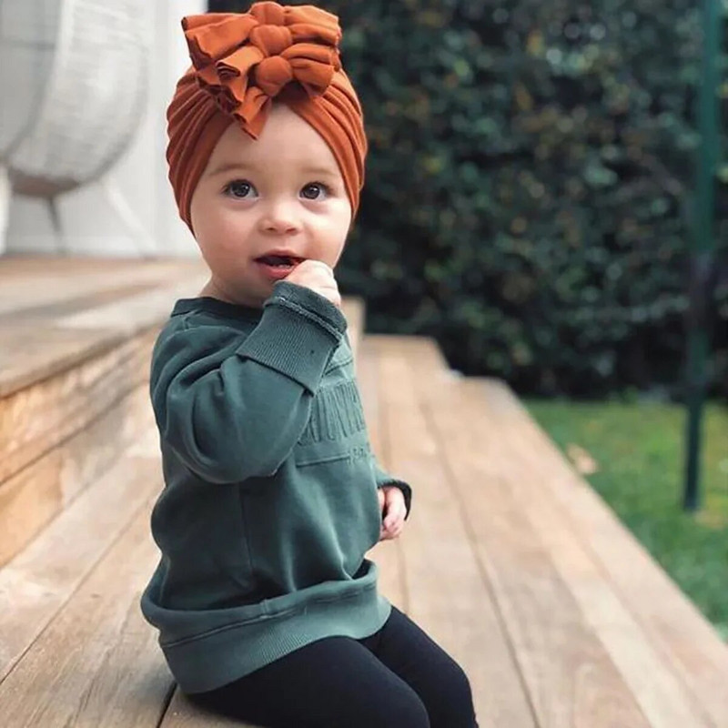 Armsad 1 tk voldid, sõlmitud vibu India beebi kootud müts vastsündinud imik lapsed poiss, tüdruk, turban, lill, nokamütsid, peakatted, fotorekvisiidid