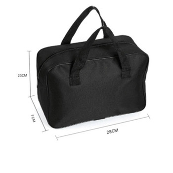Чанта за инструменти Ръчна чанта за електрически инструменти Автомобилна въздушна помпа Пътен куфар от оксфордски плат 1 бр. Електрически хардуер Преносима удебелена чанта за ремонт