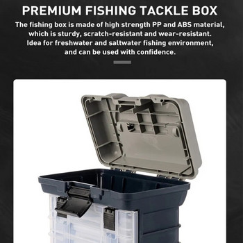Кутия за принадлежности с 4 чекмеджета Риболовни примамки Инструменти Удароустойчиви Големи принадлежности за съхранение риболовни принадлежности аксесоари за риболов шаран