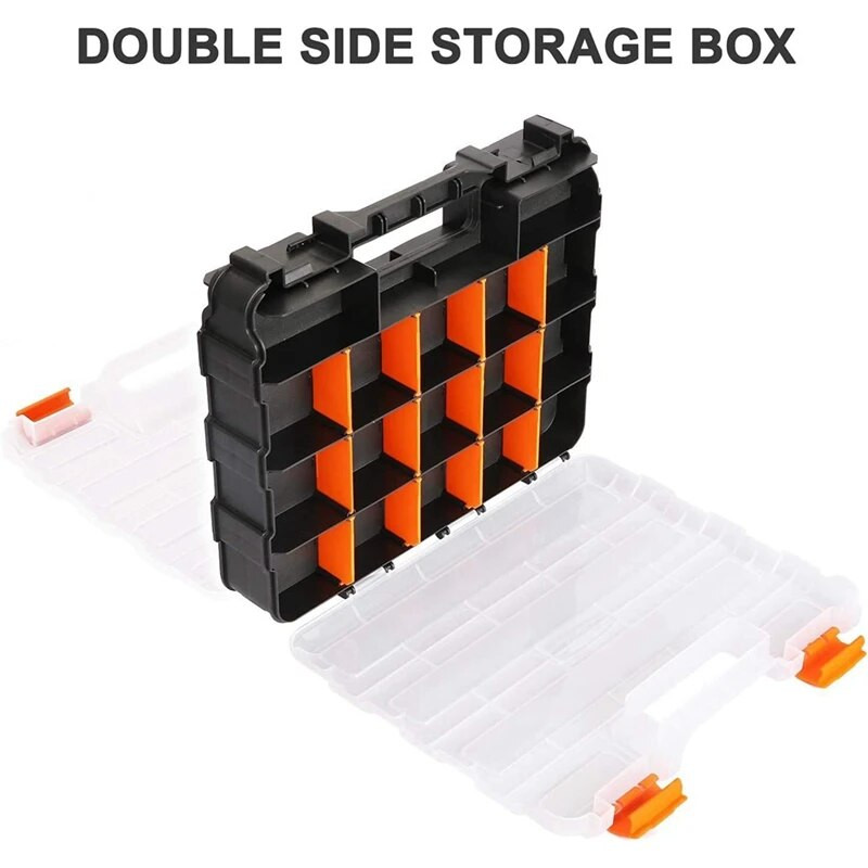 1 ΤΕΜ. Διπλής όψης Tool Organizer Hardware Tool Accessory Box Parts Box Toolbox