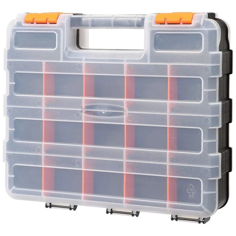 1 ΤΕΜ. Διπλής όψης Tool Organizer Hardware Tool Accessory Box Parts Box Toolbox