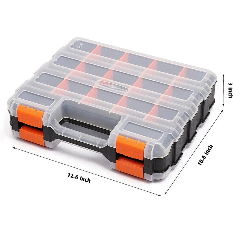 1 ΤΕΜ. Διπλής όψης Tool Organizer Hardware Tool Accessory Box Parts Box Toolbox