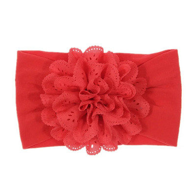 Nová mäkká strečová látková kvetinová detská čelenka s očkami pre novorodencov, široká nylonová čelenka, turban, dievčenská pokrývka hlavy, detské foto rekvizity