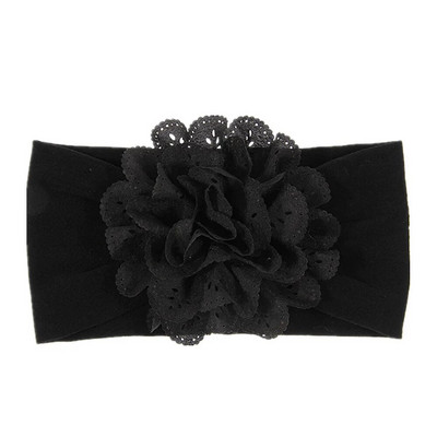 Nová mäkká strečová látková kvetinová detská čelenka s očkami pre novorodencov, široká nylonová čelenka, turban, dievčenská pokrývka hlavy, detské foto rekvizity