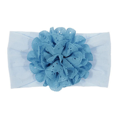 Nová mäkká strečová látková kvetinová detská čelenka s očkami pre novorodencov, široká nylonová čelenka, turban, dievčenská pokrývka hlavy, detské foto rekvizity