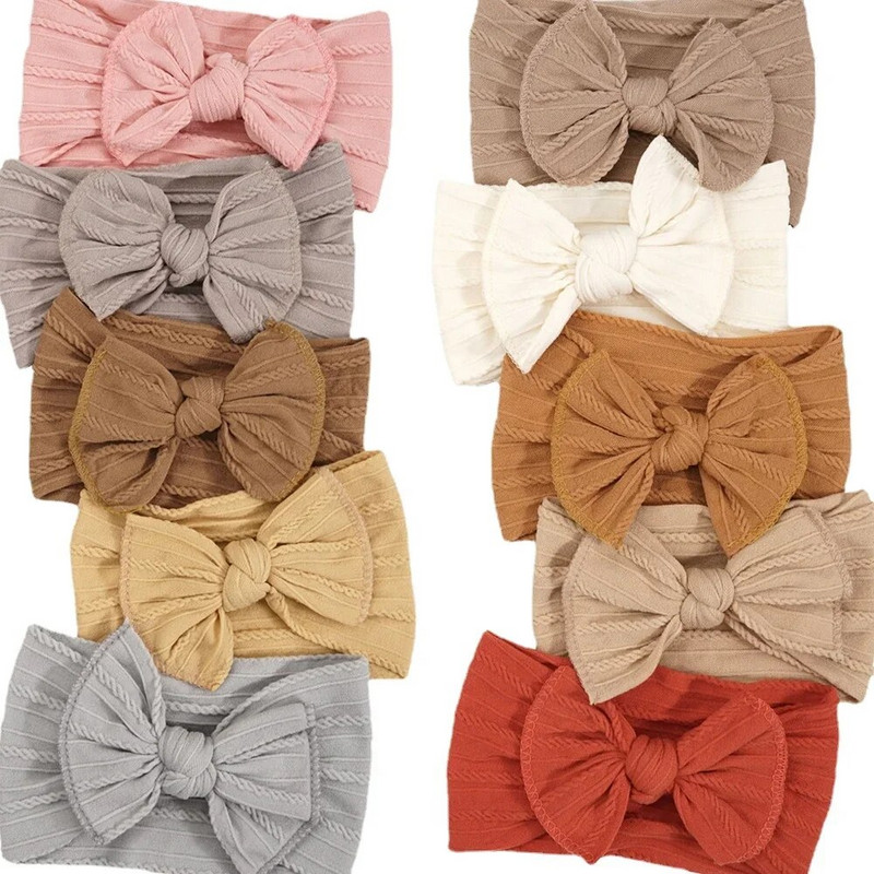 1 ΤΕΜ. Ελαστικός Φιόγκοι Νεογέννητου Φιόγκοι Κεφαλόδεσμος Αυτιά κουνελιού Χειροποίητα νάιλον βαμβακερά περιτυλίγματα κεφαλής Παιδικά αξεσουάρ για κοριτσάκια