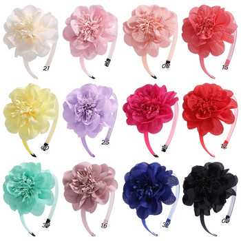 Бонбони Едноцветни ленти за глава с цветя Ленти за коса за момичета Нови ръчно изработени обръчи за коса Шапки Детски аксесоари за коса Ленти за коса