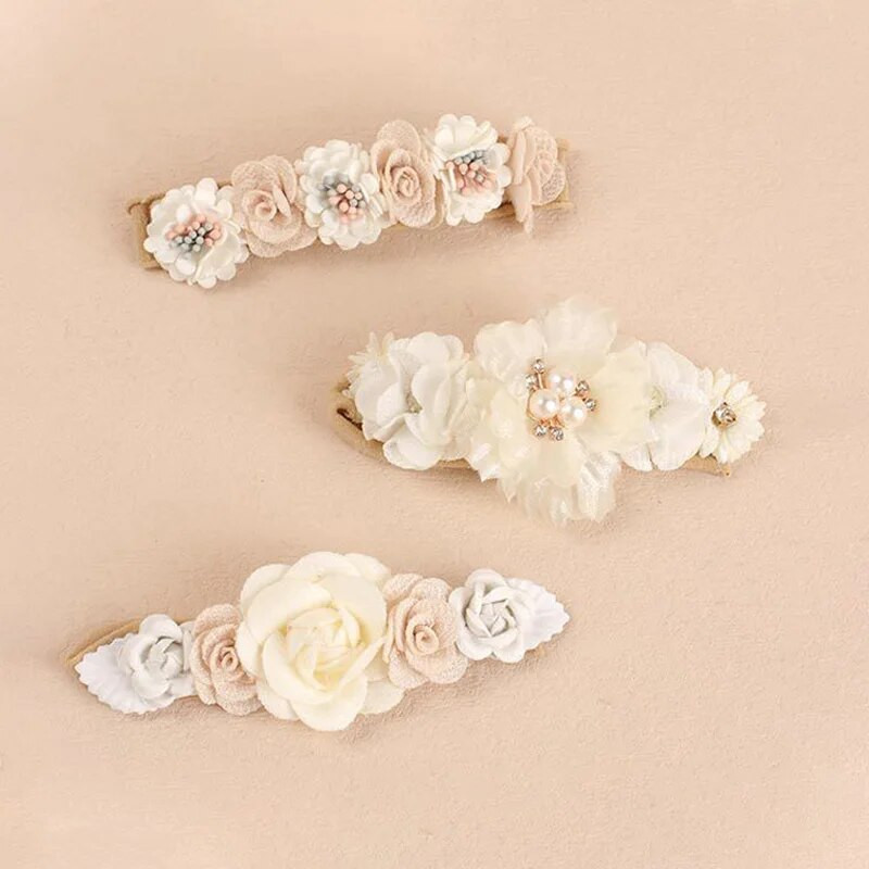 Κοριτσάκι Κοριτσάκι Νεογέννητο Ελαστικό Λουλούδι Μικρό Μαλλιά Παιδικά Καπέλα Νάιλον Κορίτσια Μαλακές Κορίτσες Παιδικά Αξεσουάρ Μαλλιών