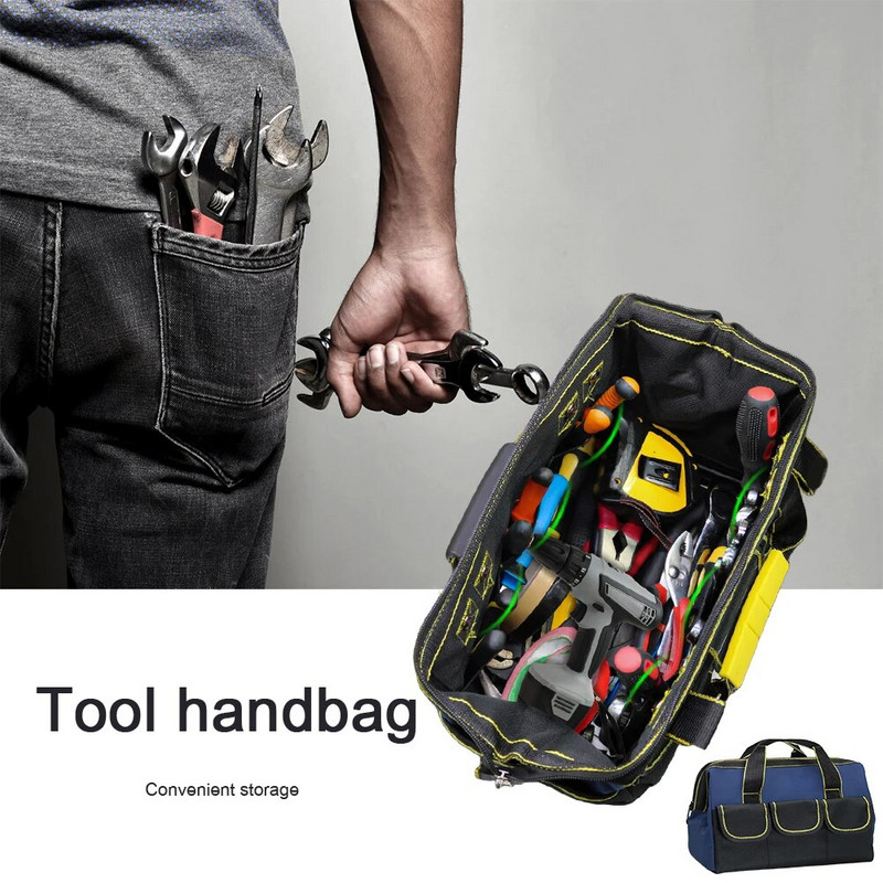 Ηλεκτρολόγος Tool Bag Organizers 1680D Oxford υφασμάτινη φορητή τσάντα χειρός πολλαπλών τσέπης Αδιάβροχες λειτουργικές τσάντες εργαλείων ανθεκτικές στη φθορά