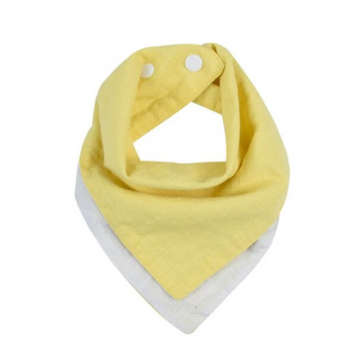 2 Χρώματα αναστρέψιμες σαλιάρες από μουσελίνα και βαμβάκι Unsiex Βρεφικά αξεσουάρ Νεογέννητο μωρό μπαντάνα Μαλακό μαντίλι τρίγωνο για παιδιά