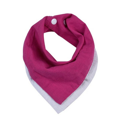 2 Χρώματα αναστρέψιμες σαλιάρες από μουσελίνα και βαμβάκι Unsiex Βρεφικά αξεσουάρ Νεογέννητο μωρό μπαντάνα Μαλακό μαντίλι τρίγωνο για παιδιά