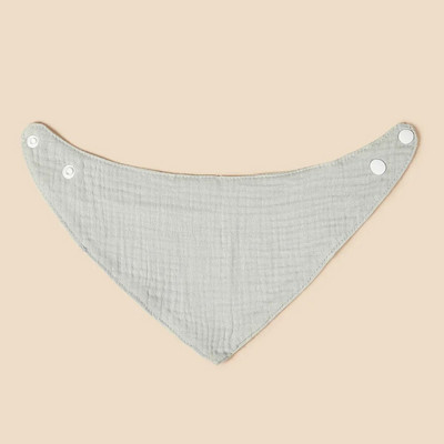 Σαλιάρες σάλιου για ταΐσματα μωρού Πετσέτα σάλιου Τρίγωνο μονόχρωμο κασκόλ Μπαντάνα μαλακό βαμβακερό σαλιάρα με ρυθμιζόμενο κουμπάκι με κουμπιά ρέψιμο πανί