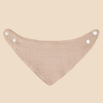 Σαλιάρες σάλιου για ταΐσματα μωρού Πετσέτα σάλιου Τρίγωνο μονόχρωμο κασκόλ Μπαντάνα μαλακό βαμβακερό σαλιάρα με ρυθμιζόμενο κουμπάκι με κουμπιά ρέψιμο πανί