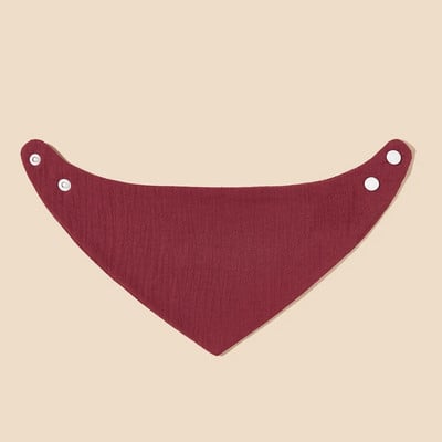 Σαλιάρες σάλιου για ταΐσματα μωρού Πετσέτα σάλιου Τρίγωνο μονόχρωμο κασκόλ Μπαντάνα μαλακό βαμβακερό σαλιάρα με ρυθμιζόμενο κουμπάκι με κουμπιά ρέψιμο πανί