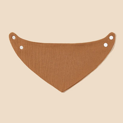 Σαλιάρες σάλιου για ταΐσματα μωρού Πετσέτα σάλιου Τρίγωνο μονόχρωμο κασκόλ Μπαντάνα μαλακό βαμβακερό σαλιάρα με ρυθμιζόμενο κουμπάκι με κουμπιά ρέψιμο πανί