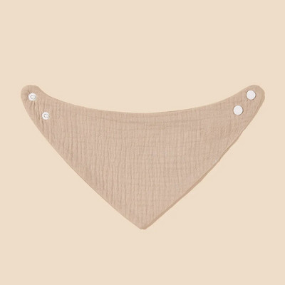 Σαλιάρες σάλιου για ταΐσματα μωρού Πετσέτα σάλιου Τρίγωνο μονόχρωμο κασκόλ Μπαντάνα μαλακό βαμβακερό σαλιάρα με ρυθμιζόμενο κουμπάκι με κουμπιά ρέψιμο πανί