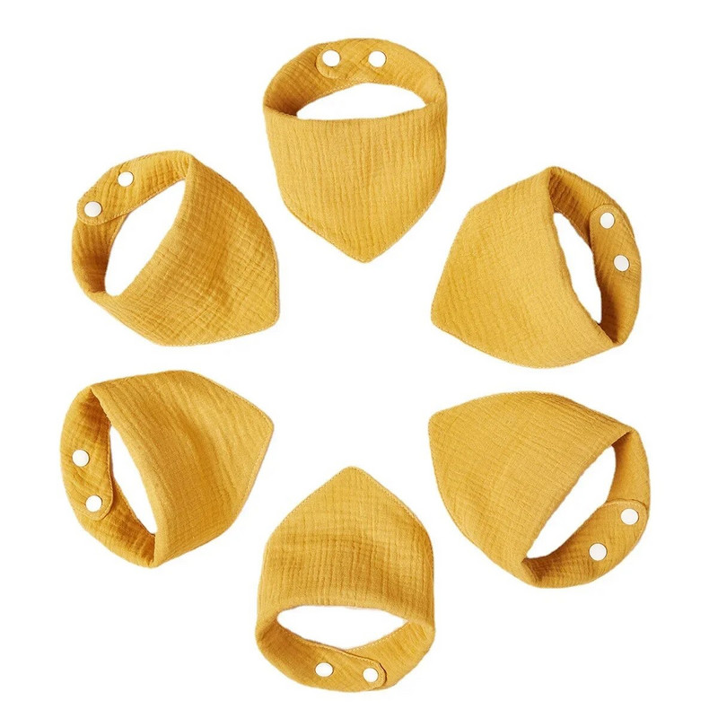 Σαλιάρες σάλιου για ταΐσματα μωρού Πετσέτα σάλιου Τρίγωνο μονόχρωμο κασκόλ Μπαντάνα μαλακό βαμβακερό σαλιάρα με ρυθμιζόμενο κουμπάκι με κουμπιά ρέψιμο πανί