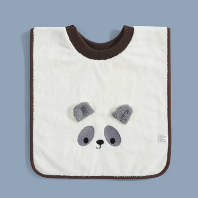 Κοραλί Velvet Baby Bibs Cartoon Αδιάβροχη πετσέτα βρεφικής σαλιάρας Πανάκια μπαντάνα Κασκόλ για παιδιά Αγόρι που ταΐζει πετσέτα σάλιου