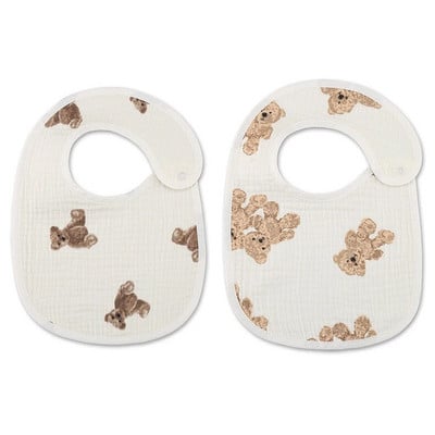 2 ks/sada letných nepremokavých detských podbradníkov, nové roztomilé bavlnené podbradníky pre novorodencov, mäkké utierky na grgnutie pre chlapcov a dievčatá, uterák na sliny