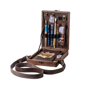 Ξυλουργός Ηλεκτρολόγος Κηπουρός Εργαλειοθήκη Writers Messenger Box Ξύλινες ρετρό τσάντες Trend Shoulder Bag Briefcase Art Supplies