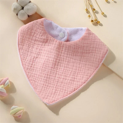 New Baby Cartoon Animal Triangle Bib Καθαρό βαμβάκι αδιάβροχο αγόρι κορίτσι Παιδί με τυπωμένη πετσέτα σάλιου Νεογέννητο ύφασμα κατά του φτύσιμου
