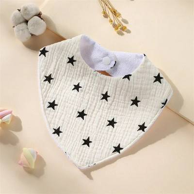 New Baby Cartoon Animal Triangle Bib Καθαρό βαμβάκι αδιάβροχο αγόρι κορίτσι Παιδί με τυπωμένη πετσέτα σάλιου Νεογέννητο ύφασμα κατά του φτύσιμου