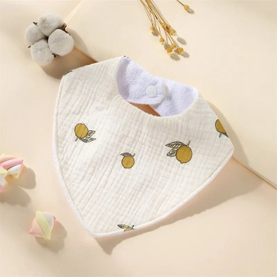New Baby Cartoon Animal Triangle Bib Καθαρό βαμβάκι αδιάβροχο αγόρι κορίτσι Παιδί με τυπωμένη πετσέτα σάλιου Νεογέννητο ύφασμα κατά του φτύσιμου