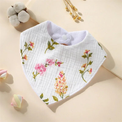 New Baby Cartoon Animal Triangle Bib Καθαρό βαμβάκι αδιάβροχο αγόρι κορίτσι Παιδί με τυπωμένη πετσέτα σάλιου Νεογέννητο ύφασμα κατά του φτύσιμου