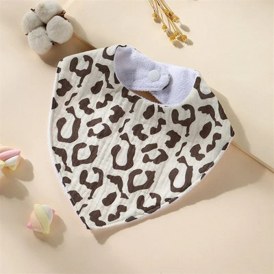 New Baby Cartoon Animal Triangle Bib Καθαρό βαμβάκι αδιάβροχο αγόρι κορίτσι Παιδί με τυπωμένη πετσέτα σάλιου Νεογέννητο ύφασμα κατά του φτύσιμου