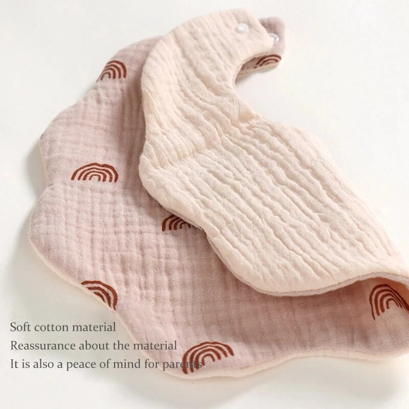 Cotton Gause Бебешки лигавници Плътен цвят 360 цветя Новородено лигавник Детски кърпи за оригване Бандана Шал за дете Момиче Момче Хранене Слюнка Хавлиена кърпа