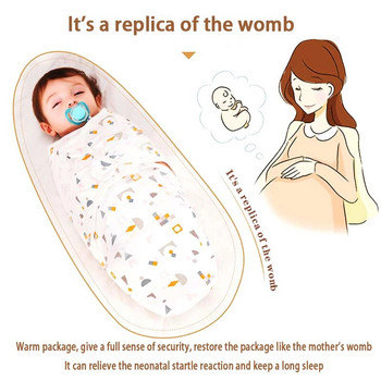 Υπνόσακοι για μωρά Νεογέννητο μωρό με κουκούλι Φάκελος περιτυλίγματος 100% βαμβάκι 0-6 μηνών Βρεφική κουβέρτα σακουλάκι περιτυλίγματος