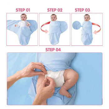 Υπνόσακοι για μωρά Νεογέννητο μωρό με κουκούλι Φάκελος περιτυλίγματος 100% βαμβάκι 0-6 μηνών Βρεφική κουβέρτα σακουλάκι περιτυλίγματος