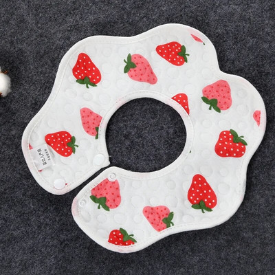 Veekindlad lapse toitmise pudipõlled 360-kraadised kroonlehed väikelastele armas puuvillane lõng süljerätik Vastsündinu väikelapse pehme röhitsemisriie lastele rinnatükk