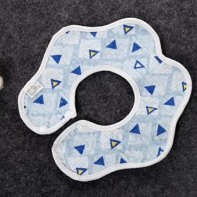 Veekindlad lapse toitmise pudipõlled 360-kraadised kroonlehed väikelastele armas puuvillane lõng süljerätik Vastsündinu väikelapse pehme röhitsemisriie lastele rinnatükk