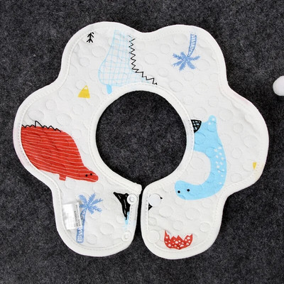 Veekindlad lapse toitmise pudipõlled 360-kraadised kroonlehed väikelastele armas puuvillane lõng süljerätik Vastsündinu väikelapse pehme röhitsemisriie lastele rinnatükk