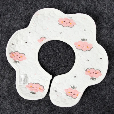 Veekindlad lapse toitmise pudipõlled 360-kraadised kroonlehed väikelastele armas puuvillane lõng süljerätik Vastsündinu väikelapse pehme röhitsemisriie lastele rinnatükk