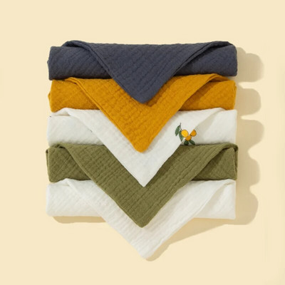 5 tk/komplekt Pehmest puuvillast beebipudipõlled Ühevärvilised beebitoitmispudipõlled Lillelised nööpnööbiga kolmnurkrätik vastsündinu tarvikud