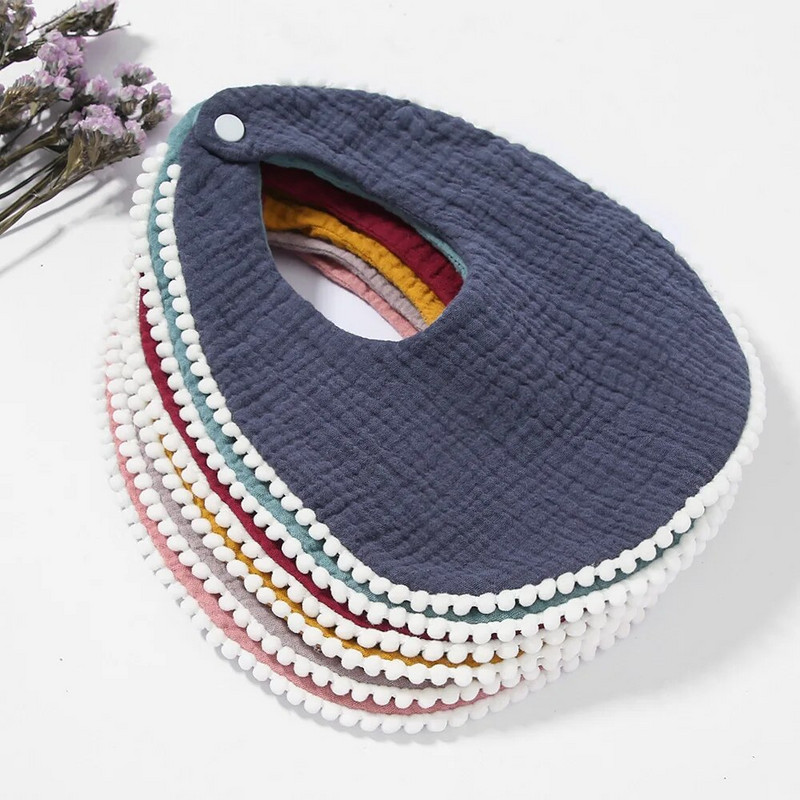 Κορεάτικο στυλ βρεφικής τροφοδοσίας Σαλιάρα σαλιάρα για βρέφη Δαντέλα κρεπ σάλιο Πετσέτα μαλακό βαμβακερό ύφασμα ρέψης για νεογέννητα νήπια Παιδικές σαλιάρες