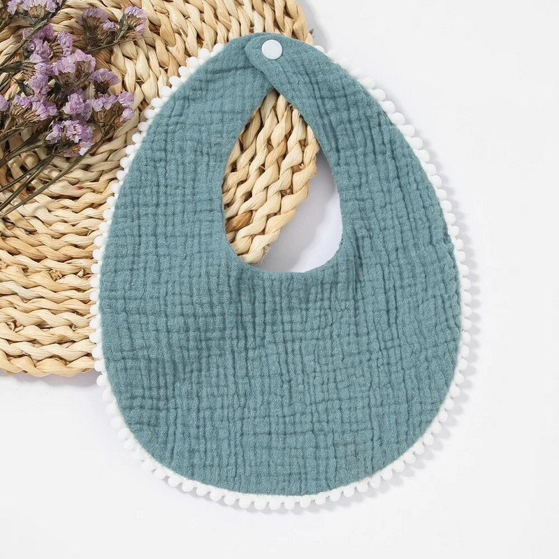 Κορεάτικο στυλ βρεφικής τροφοδοσίας Σαλιάρα σαλιάρα για βρέφη Δαντέλα κρεπ σάλιο Πετσέτα μαλακό βαμβακερό ύφασμα ρέψης για νεογέννητα νήπια Παιδικές σαλιάρες