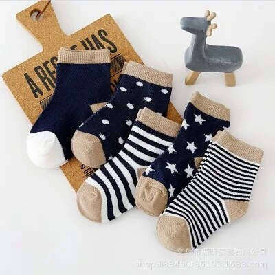 5 perechi de șosete pentru bebeluși, nou-născuți, băieți, 0-6 ani, pentru copii, din bumbac pur, design animal, moale, fără decolorare, pentru fete