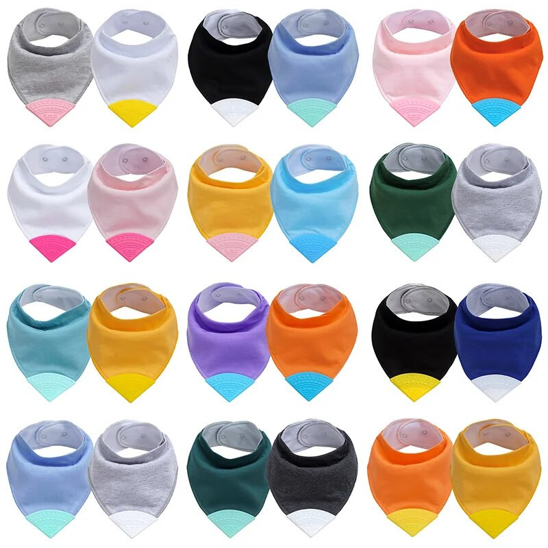 Baby Bandana Drool Teething Bibs Super απορροφητικές μαλακές σαλιάρες για νεογέννητα Καραμέλα υφασμάτινο μασίφ μαντήλι μωρό αγόρι κορίτσι Teether σαλιάρα