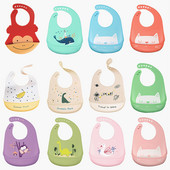 Silikoonist beebi rinnatükk Veekindel lapsed poiss, tüdruk söötmisasjad Reguleeritav söötmispõll toiduklass Multikas röhitsemine sall Väikelapse rinnatükk