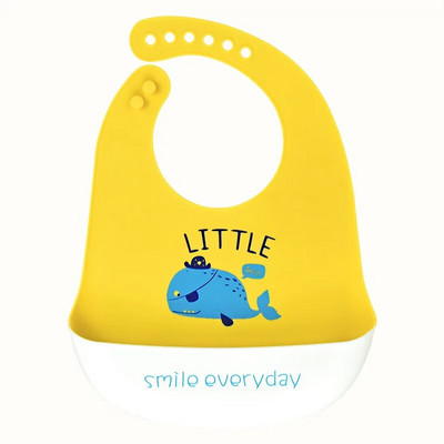 Silikoonist beebi rinnatükk Veekindel lapsed poiss, tüdruk söötmisasjad Reguleeritav söötmispõll toiduklass Multikas röhitsemine sall Väikelapse rinnatükk