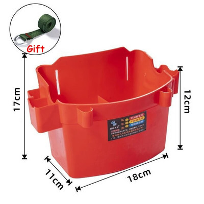 Πολυλειτουργικό κουτί μέσης Πλαστικό κουτί αποθήκευσης για βιδωτό σφυρί πένσα Εξαρτήματα υλικού ξυλουργική μέση διπλό κιβώτιο εργαλείων